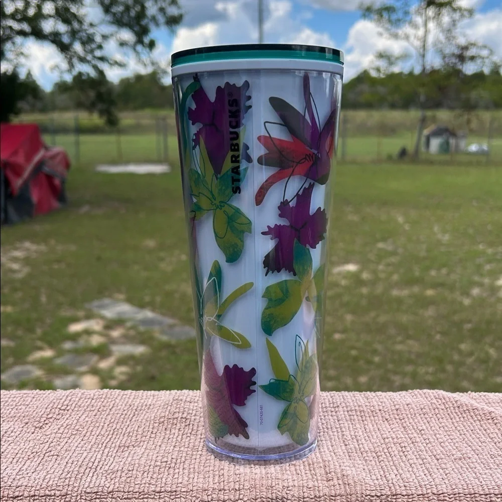 Starbucks 2022 Vibrant Floral 24 oz Tumbler with Lid